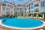 Prekrásny 2-izbový apartmán s výhľadom na bazén, TOP luxusný komplex Izida Palace I., 600m od mora, 