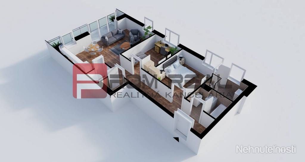 Na predaj 3 izbový byt v novom projekte Byty Rozálka Pezinok - byt 3E