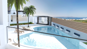 Luxusní apartmány s panoramatickým výhledem na moře, Kréta, Řecko