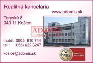 ADOMIS – prenájom 2 izbový byt, Gerlachovská ulica, Podhradová, Košice I