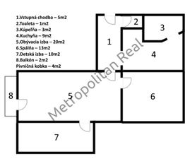 Zrekonštruovaný 3 izbový byt s balkónom vo vyhľadávanej lokalite v tehlovom dome