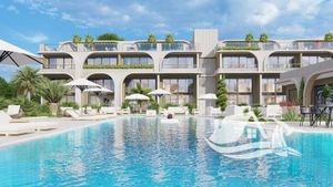 Luxusní dvoupatrový 1+1 v butikovém hotelu u moře na Kypru