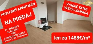 4-izbové byty na predaj vo Vysokých Tatrách
