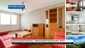 Veľký 2 izbový prerobený byt, Bizetová, Nitra + 3D
