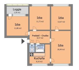 4 izbový byt Košice IV - Juh predaj