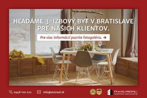 3 izbový byt Bratislava I - Staré Mesto podnájom