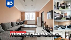 3 izbový prerobený byt, Bizetová, Nitra + 3D