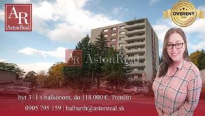 HĽADÁM: byt 3+1 s balkónom, TN - Partizánska / Soblahovská / Dlhé Hony