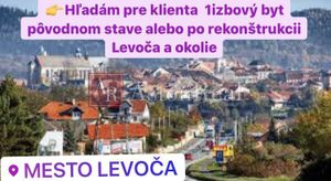 1 izbový byt Levoča kúpa