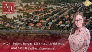 HĽADÁM: byt 2+1, balkón, Trenčín - Soblahovská / Dlhé Hony, do 95.000€