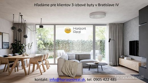 Horizont real hľadá pre klientov 3-izbový byt v Bratislave IV - obrázok